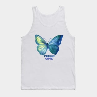 Blue butterfly , feeling cute, good Tank Top